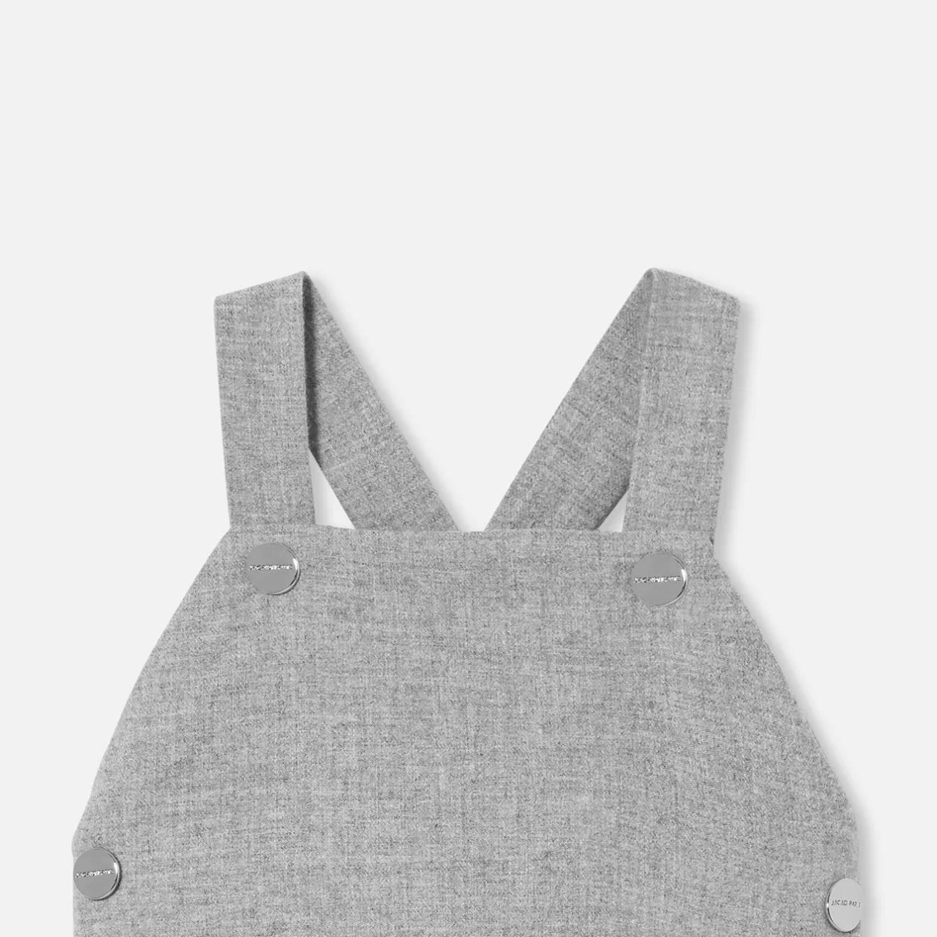 Jacadi Spieler, Latzhosen, Ensembles>Latzhose aus Flanell für Baby Jungen GRAU MELIERT HELL JACADI