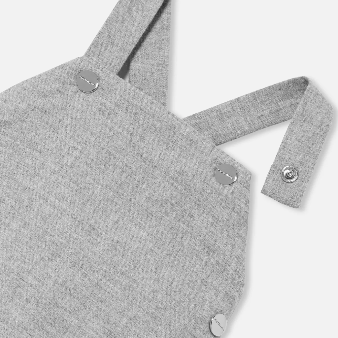 Jacadi Spieler, Latzhosen, Ensembles>Latzhose aus Flanell für Baby Jungen GRAU MELIERT HELL JACADI