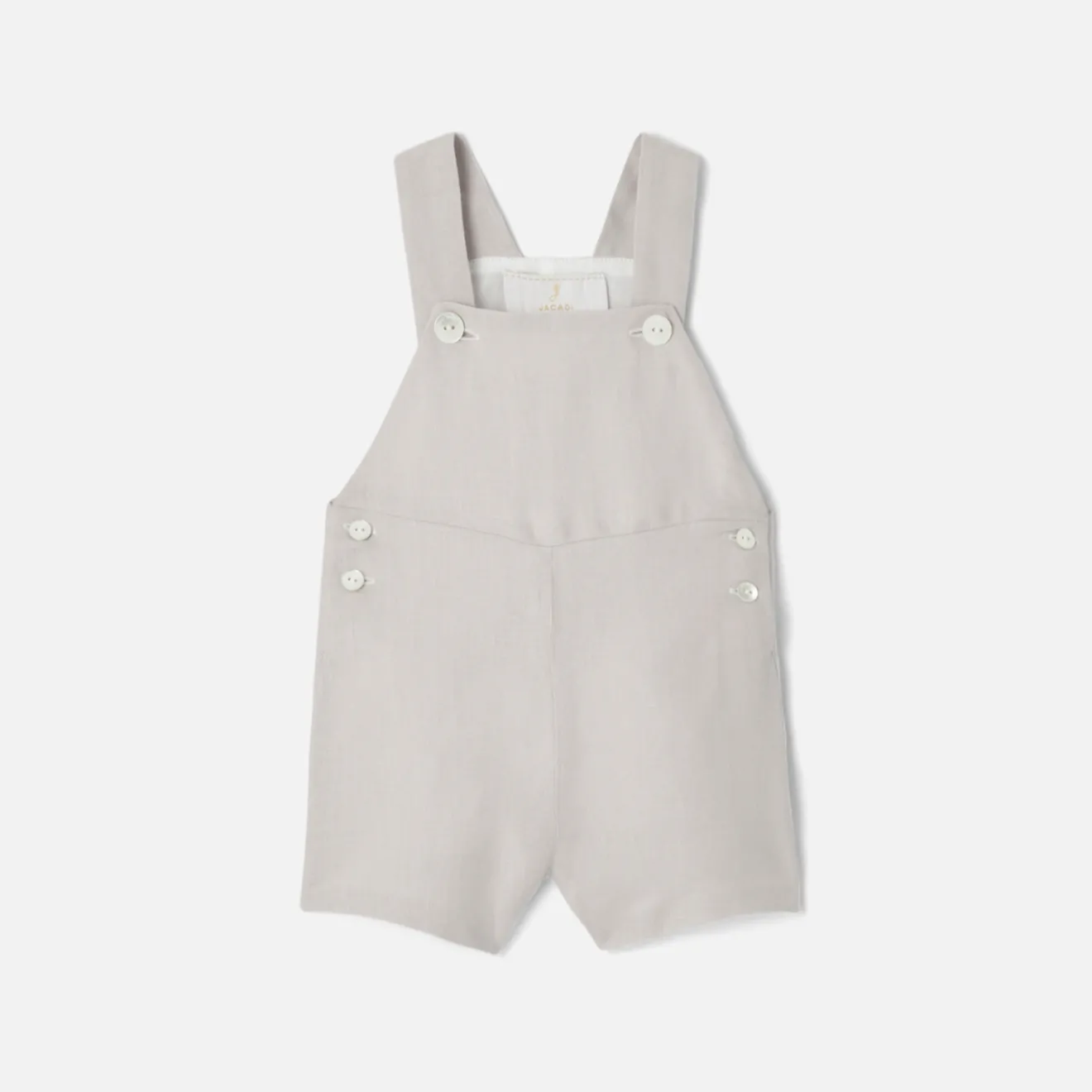 Jacadi Overalls, Latzhosen, Ensembles>Latzhose aus Leinen für Jungen MAUSGRAU