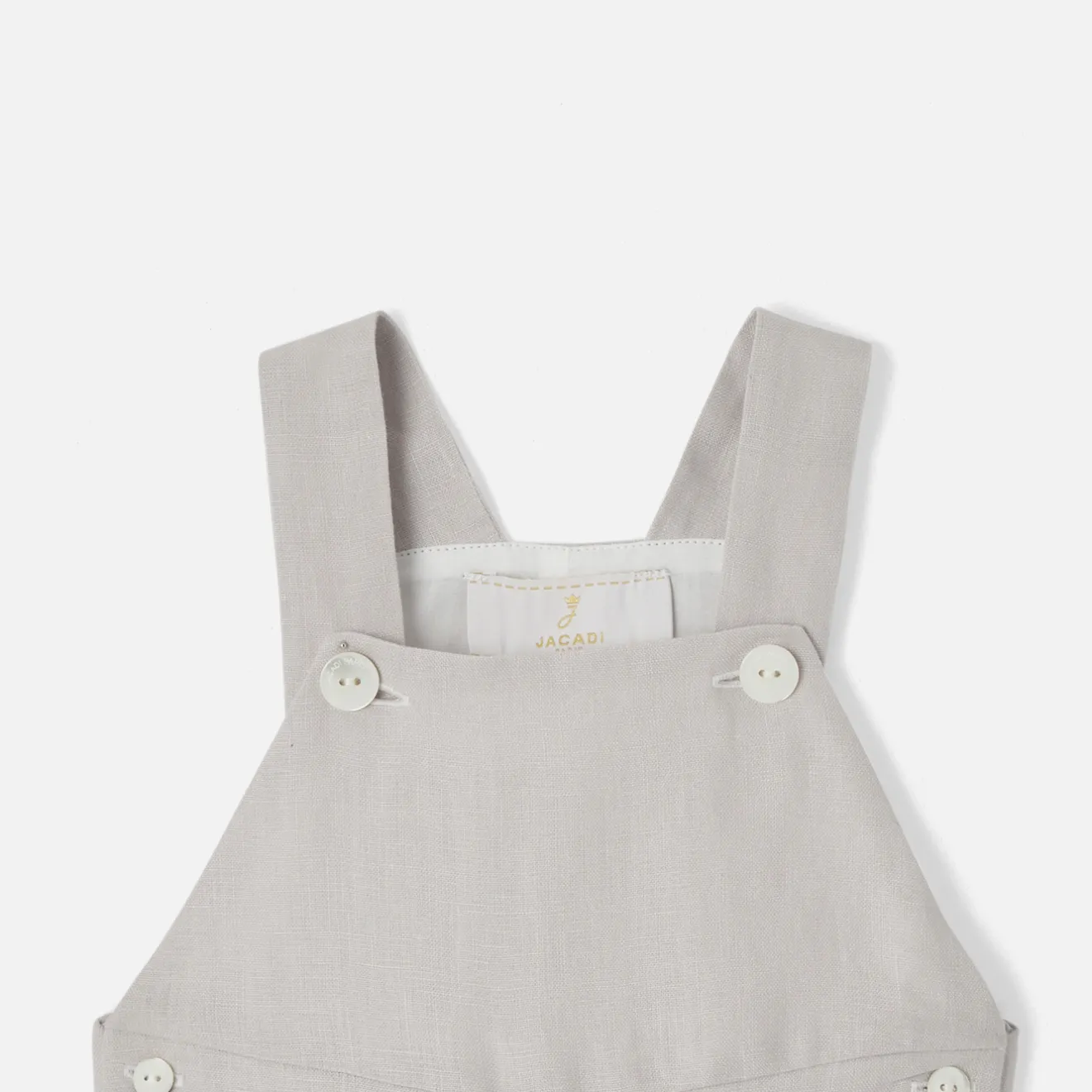 Jacadi Overalls, Latzhosen, Ensembles>Latzhose aus Leinen für Jungen MAUSGRAU