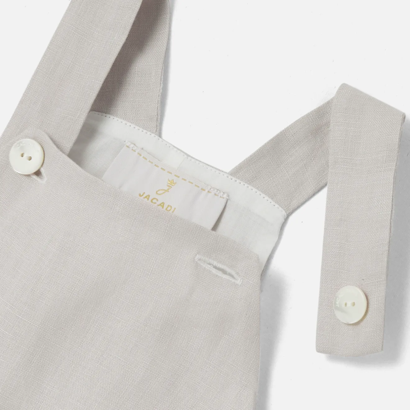 Jacadi Overalls, Latzhosen, Ensembles>Latzhose aus Leinen für Jungen MAUSGRAU