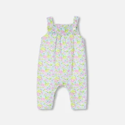 Jacadi Spieler, Latzhosen, Ensembles>Latzhose aus Liberty-Stoff für Baby Mädchen WEISS/MEHRFARBIG