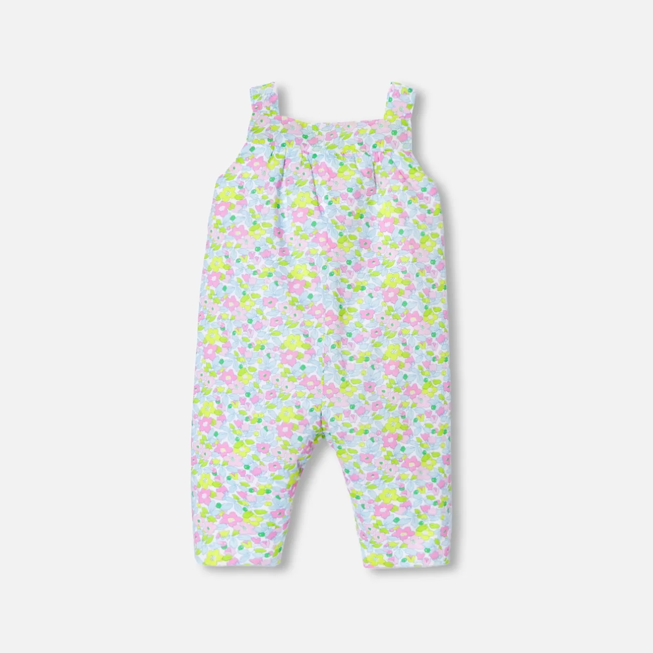Jacadi Spieler, Latzhosen, Ensembles>Latzhose aus Liberty-Stoff für Baby Mädchen WEISS/MEHRFARBIG