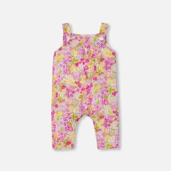 Jacadi Spieler, Latzhosen, Ensembles>Latzhose aus Liberty-Stoff für Baby Mädchen ROSA/MEHRFARBIG