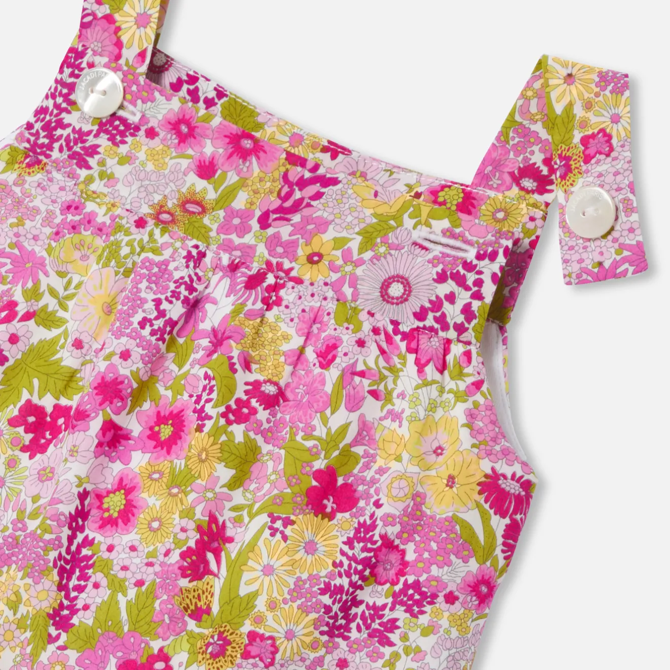 Jacadi Spieler, Latzhosen, Ensembles>Latzhose aus Liberty-Stoff für Baby Mädchen ROSA/MEHRFARBIG
