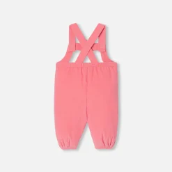Jacadi Spieler, Latzhosen, Ensembles>Latzhose aus Samt für Baby Mädchen KORRALENROT