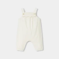 Jacadi Spieler, Latzhosen, Ensembles>Latzhose aus Samt für Baby Mädchen WEICHES JACADI WEISS