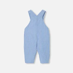 Jacadi Spieler, Latzhosen, Ensembles>Latzhose für Baby Jungen WEISS/BLAU