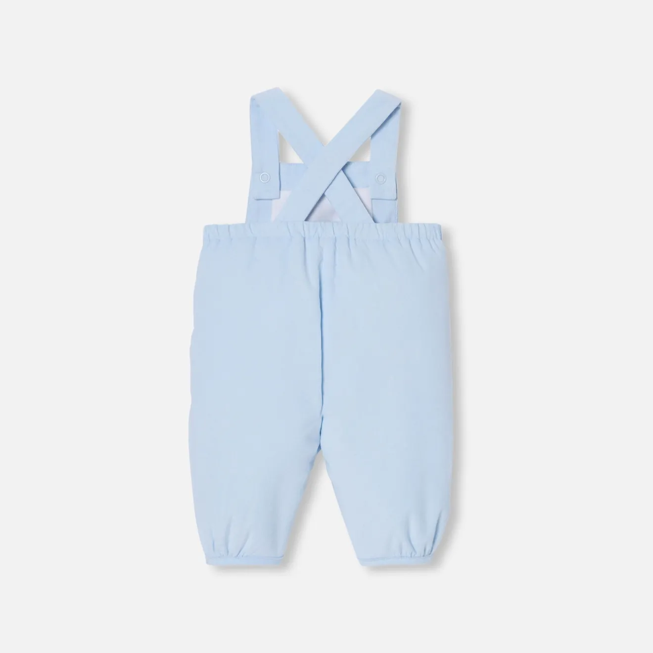 Jacadi Spieler, Latzhosen, Ensembles>Latzhose für Baby Jungen aus Samt HELLBLAU