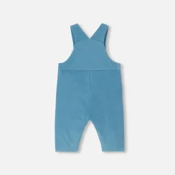 Jacadi Spieler, Latzhosen, Ensembles>Latzhose für Baby Jungen aus Samt OSTSEEBLAU