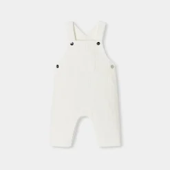 Jacadi Spieler, Latzhosen, Ensembles>Latzhose für Baby Jungen aus Samt WEICHES JACADI WEISS