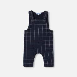 Jacadi Spieler, Latzhosen, Ensembles>Latzhose mit Karomuster für Baby Jungen MARINEBLAU/WEISS