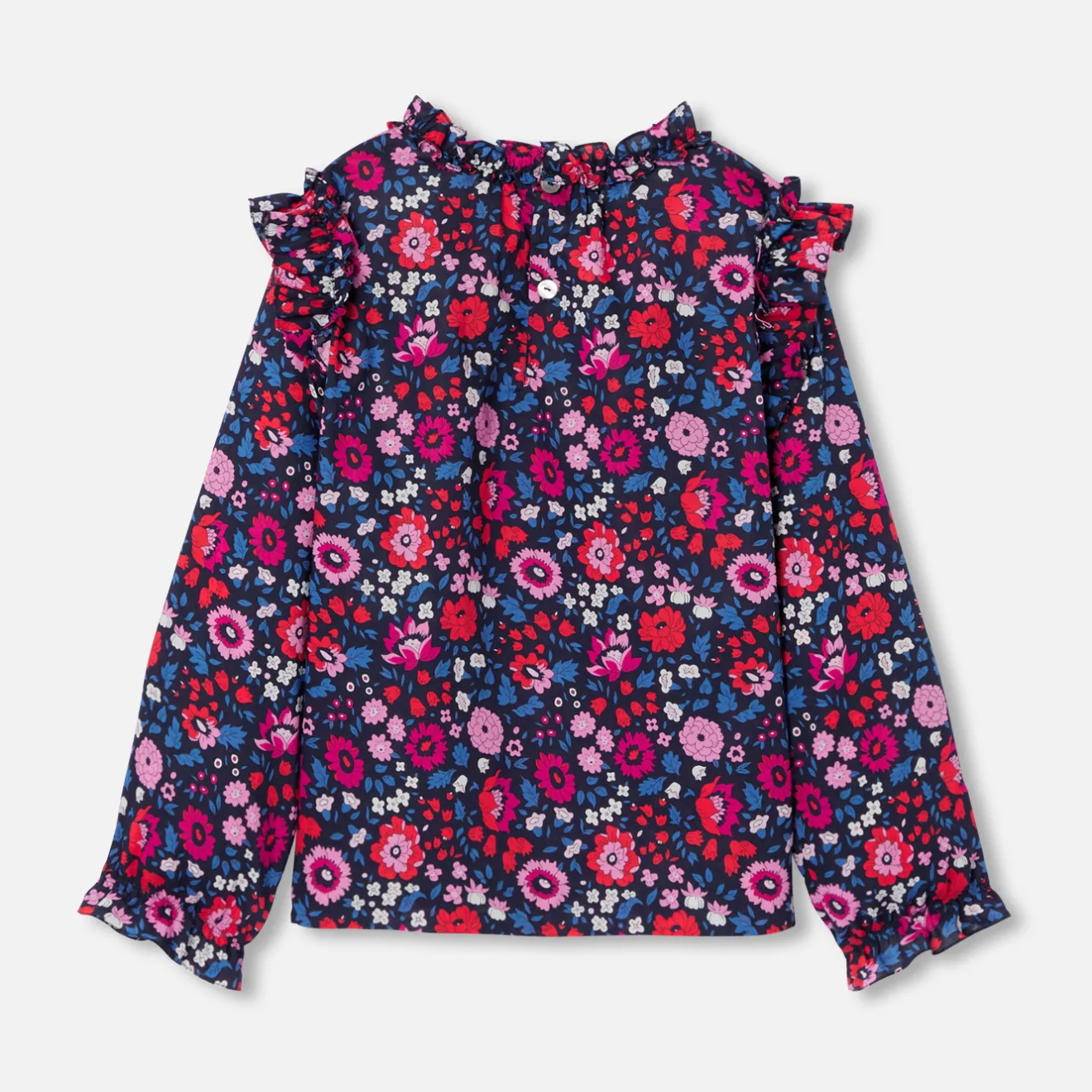 Jacadi Blusen>Mädchenbluse aus Liberty-Stoff MARINEBLAU/MEHRFARBIG
