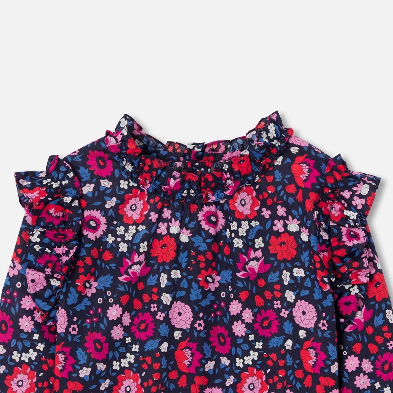 Jacadi Blusen>Mädchenbluse aus Liberty-Stoff MARINEBLAU/MEHRFARBIG