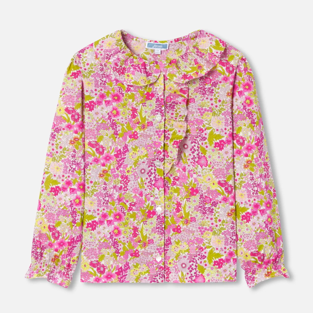 Jacadi Blusen>Mädchenbluse aus Liberty-Stoff WEISS/MEHRFARBIG