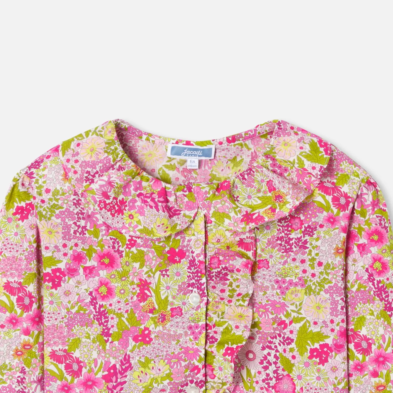 Jacadi Blusen>Mädchenbluse aus Liberty-Stoff WEISS/MEHRFARBIG