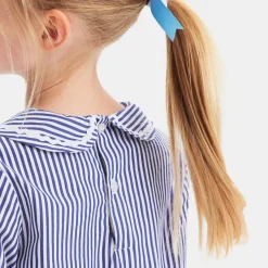 Jacadi Blusen>Mädchenbluse aus Popeline WEISS/BLAU