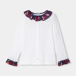 Jacadi Blusen>Mädchenbluse mit Ballonärmeln JACADI WEISS