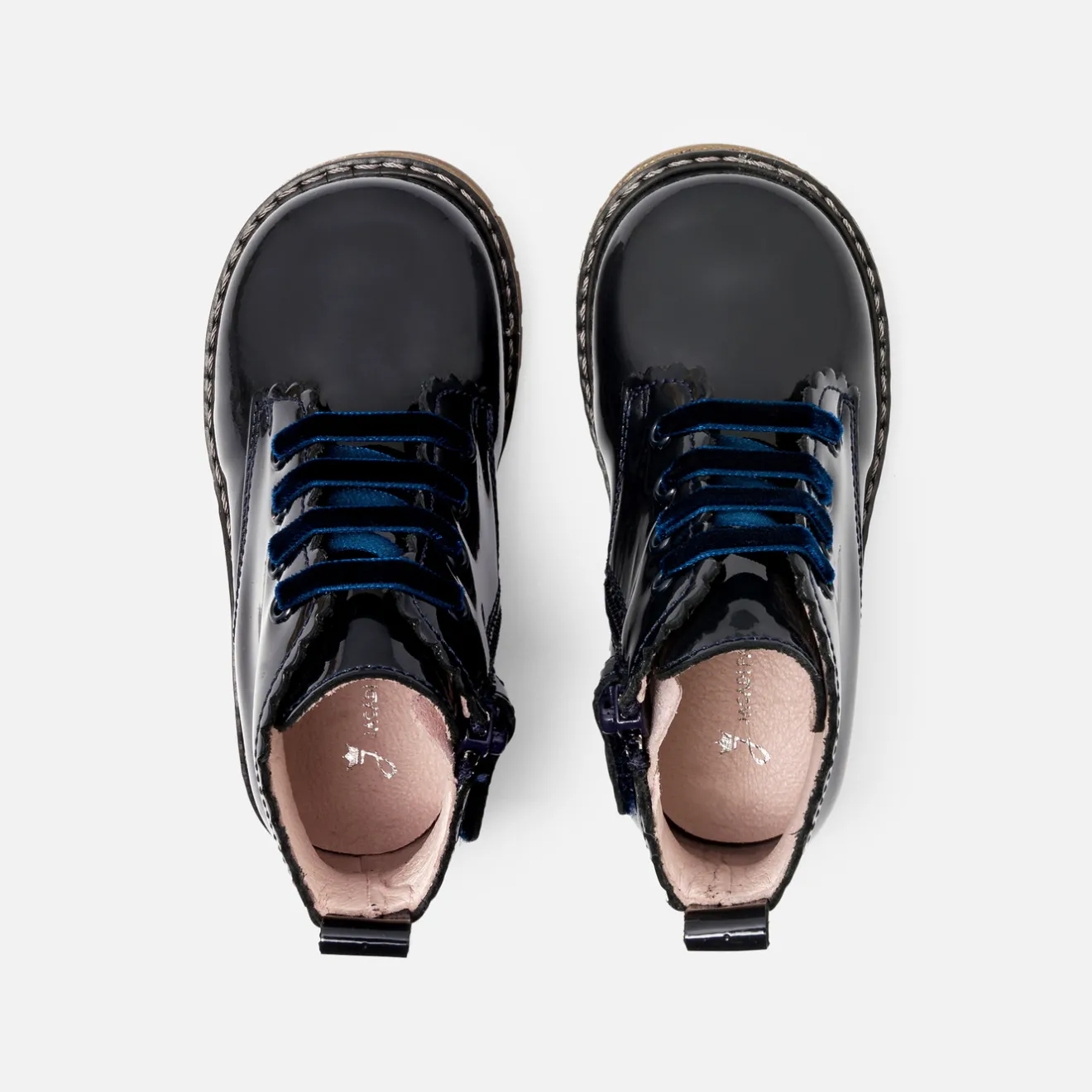 Jacadi Stiefeletten|Schuhe>Mädchen-Booties aus Glattleder MARINEBLAU JACADI