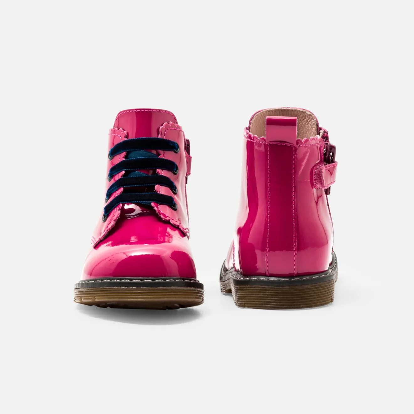 Jacadi Stiefeletten|Schuhe>Mädchen-Booties aus Glattleder FUSCHIA