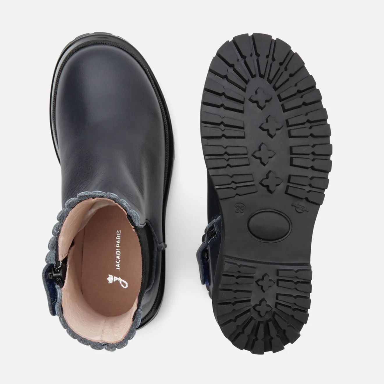 Jacadi Stiefeletten>Mädchen-Chelsea-Boots aus Glattleder MARINEBLAU JACADI