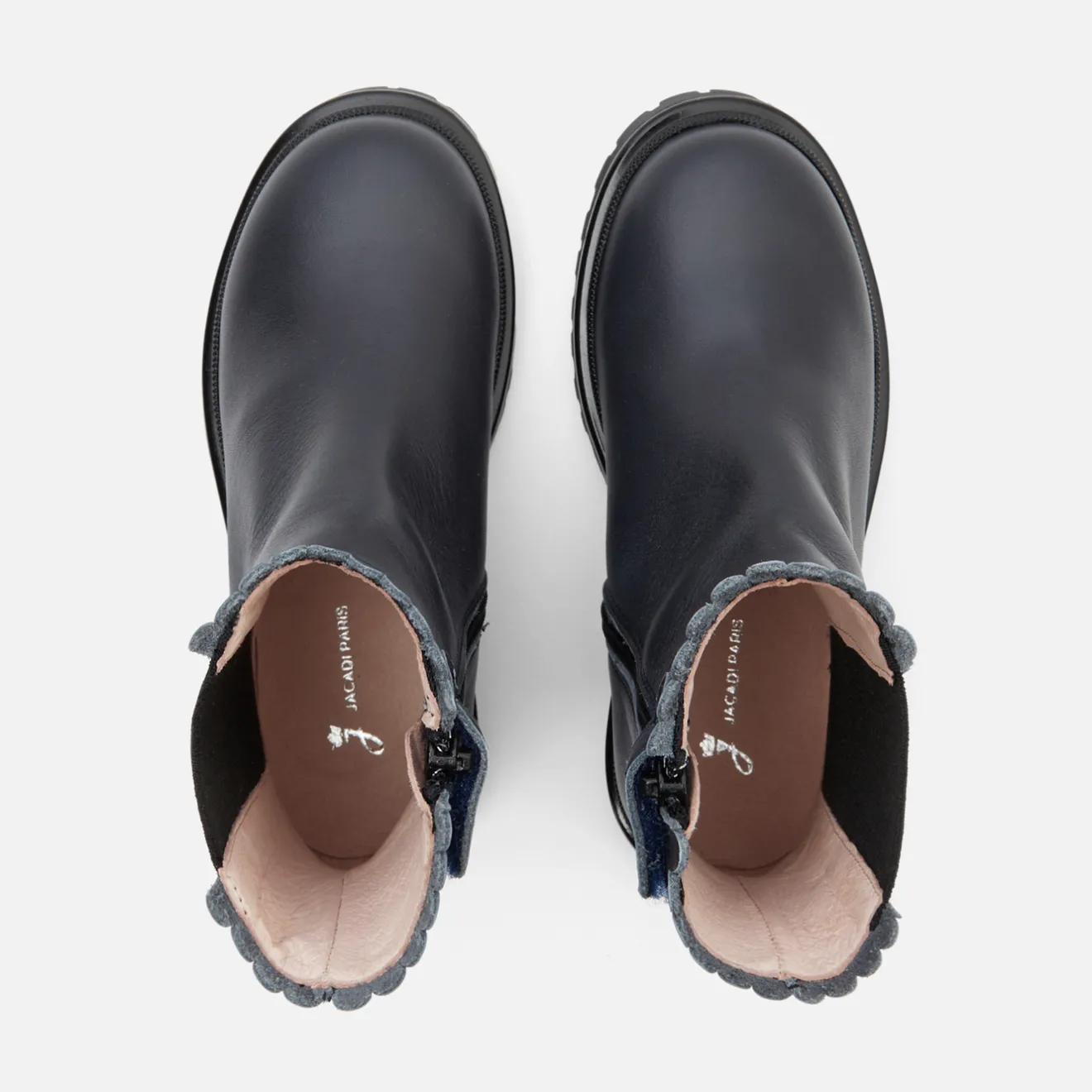 Jacadi Stiefeletten>Mädchen-Chelsea-Boots aus Glattleder MARINEBLAU JACADI