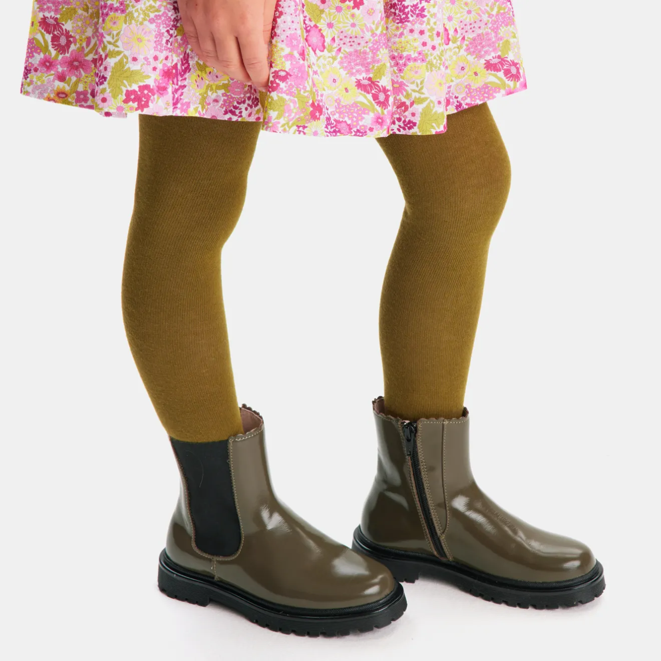 Jacadi Stiefeletten>Mädchen-Chelsea-Boots aus Glattleder KAKI