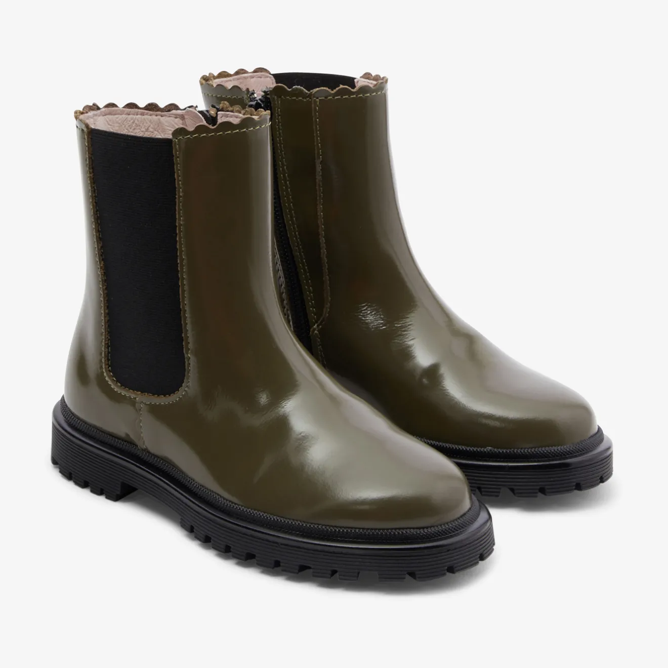 Jacadi Stiefeletten>Mädchen-Chelsea-Boots aus Glattleder KAKI