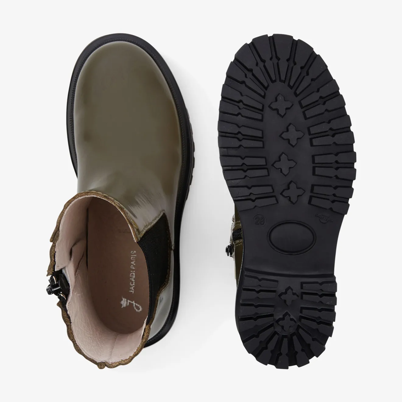 Jacadi Stiefeletten>Mädchen-Chelsea-Boots aus Glattleder KAKI