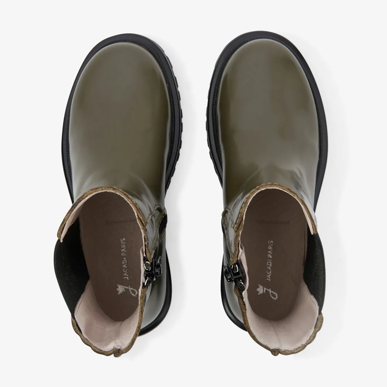 Jacadi Stiefeletten>Mädchen-Chelsea-Boots aus Glattleder KAKI