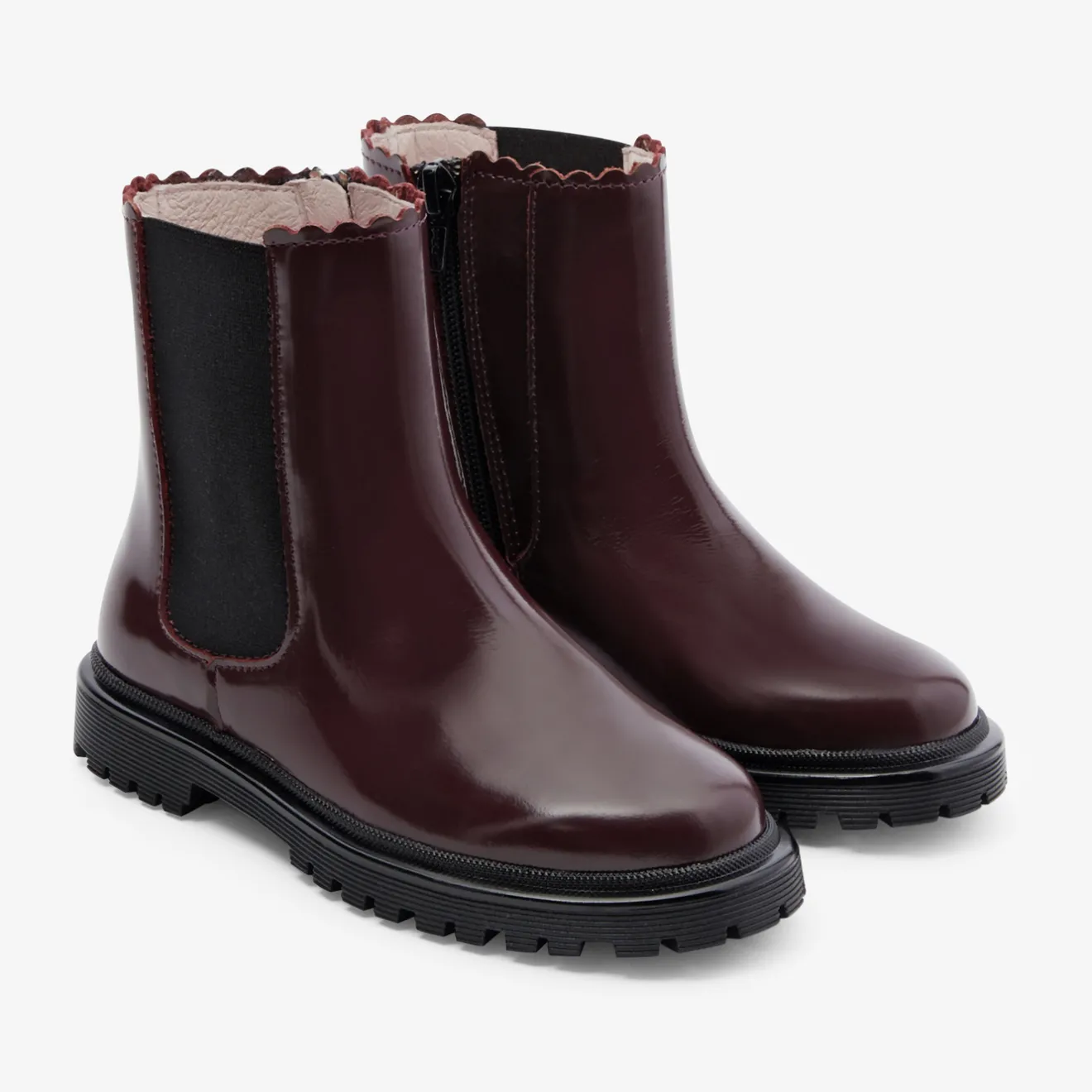 Jacadi Stiefeletten>Mädchen-Chelsea-Boots aus Glattleder BORDEAUX