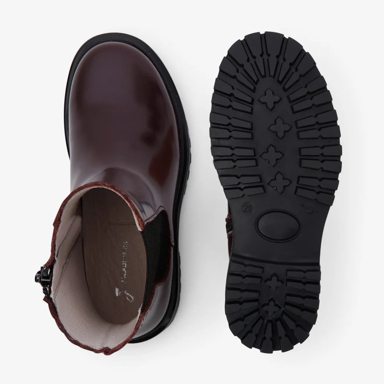 Jacadi Stiefeletten>Mädchen-Chelsea-Boots aus Glattleder BORDEAUX