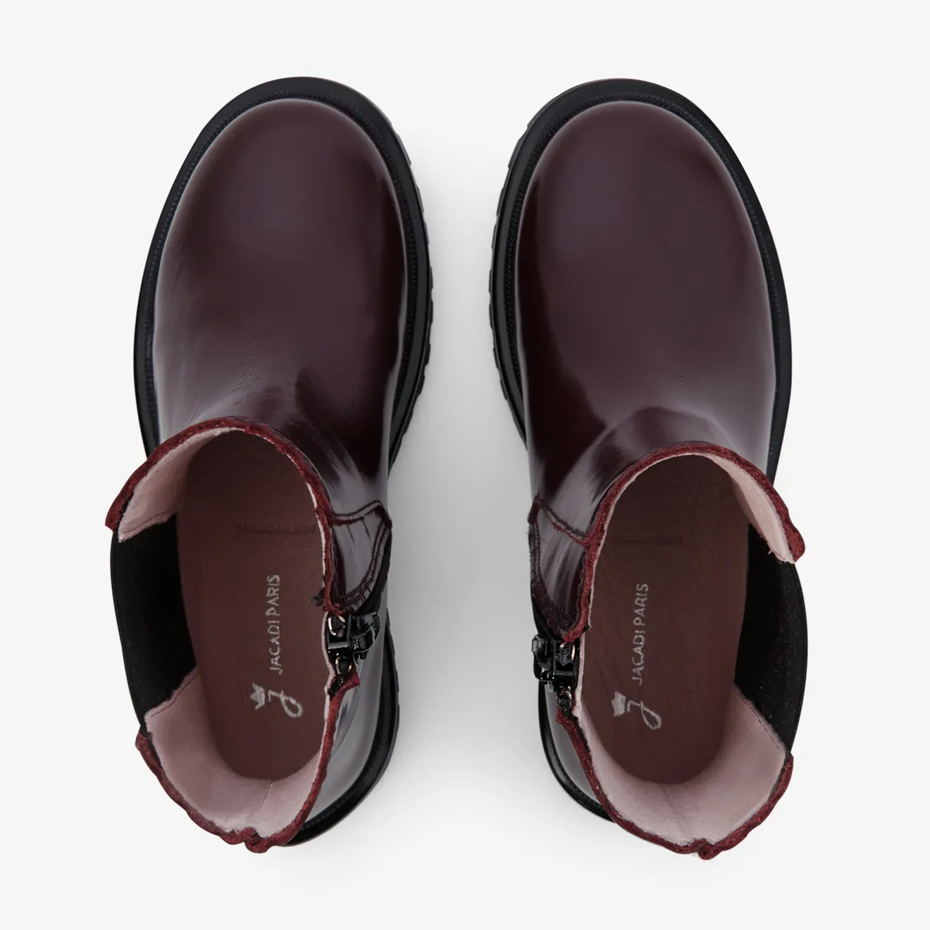 Jacadi Stiefeletten>Mädchen-Chelsea-Boots aus Glattleder BORDEAUX