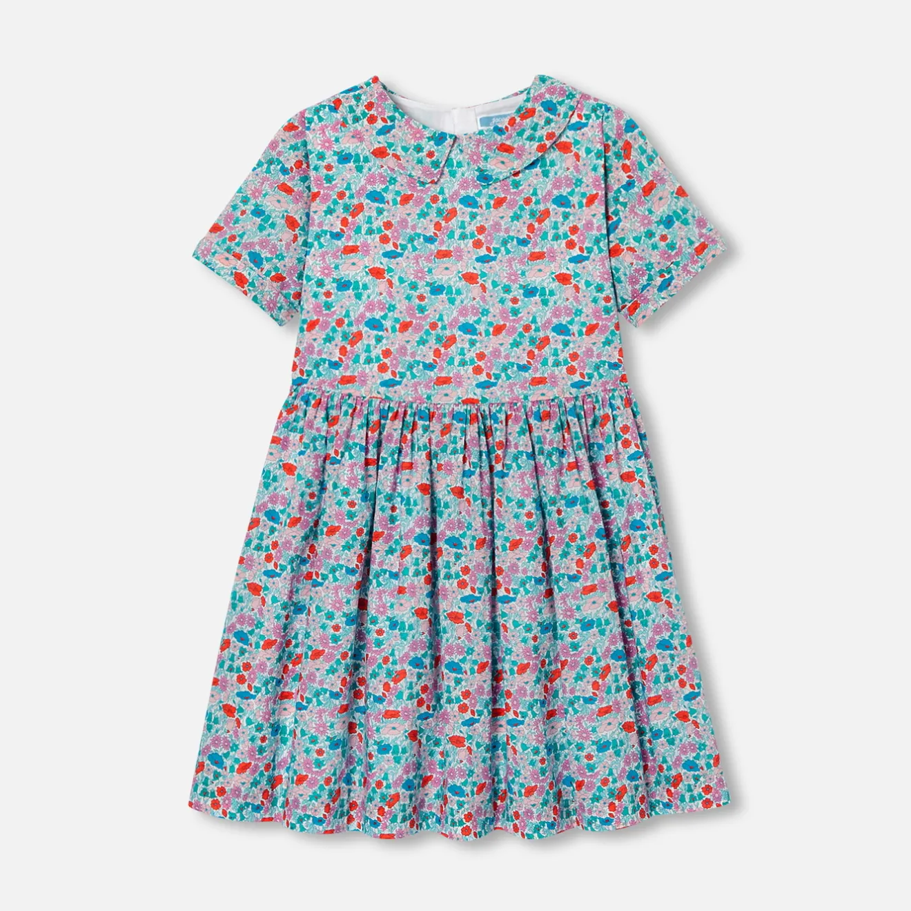 Jacadi Kleider & Röcke>Mädchenkleid aus Liberty-Stoff WEISS/MEHRFARBIG