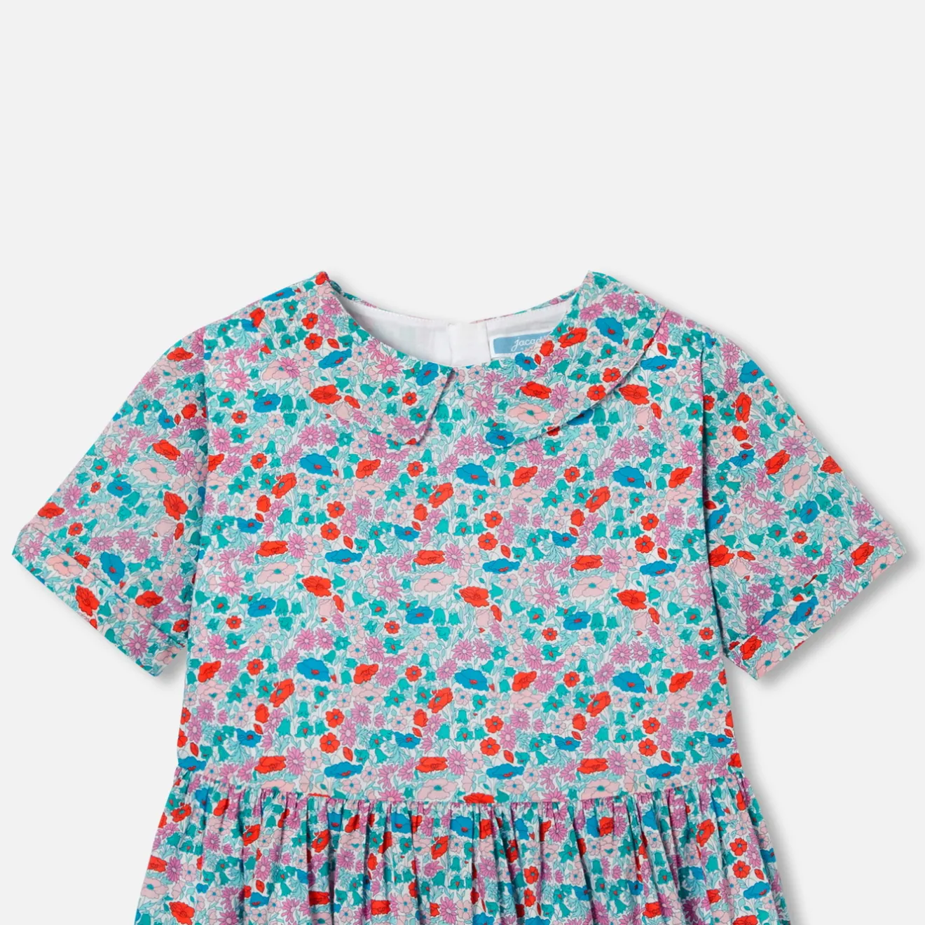 Jacadi Kleider & Röcke>Mädchenkleid aus Liberty-Stoff WEISS/MEHRFARBIG