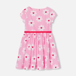Jacadi Kleider & Röcke>Mädchenkleid aus Popeline ROSA/MEHRFARBIG