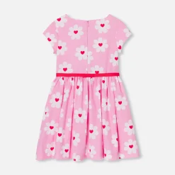 Jacadi Kleider & Röcke>Mädchenkleid aus Popeline ROSA/MEHRFARBIG