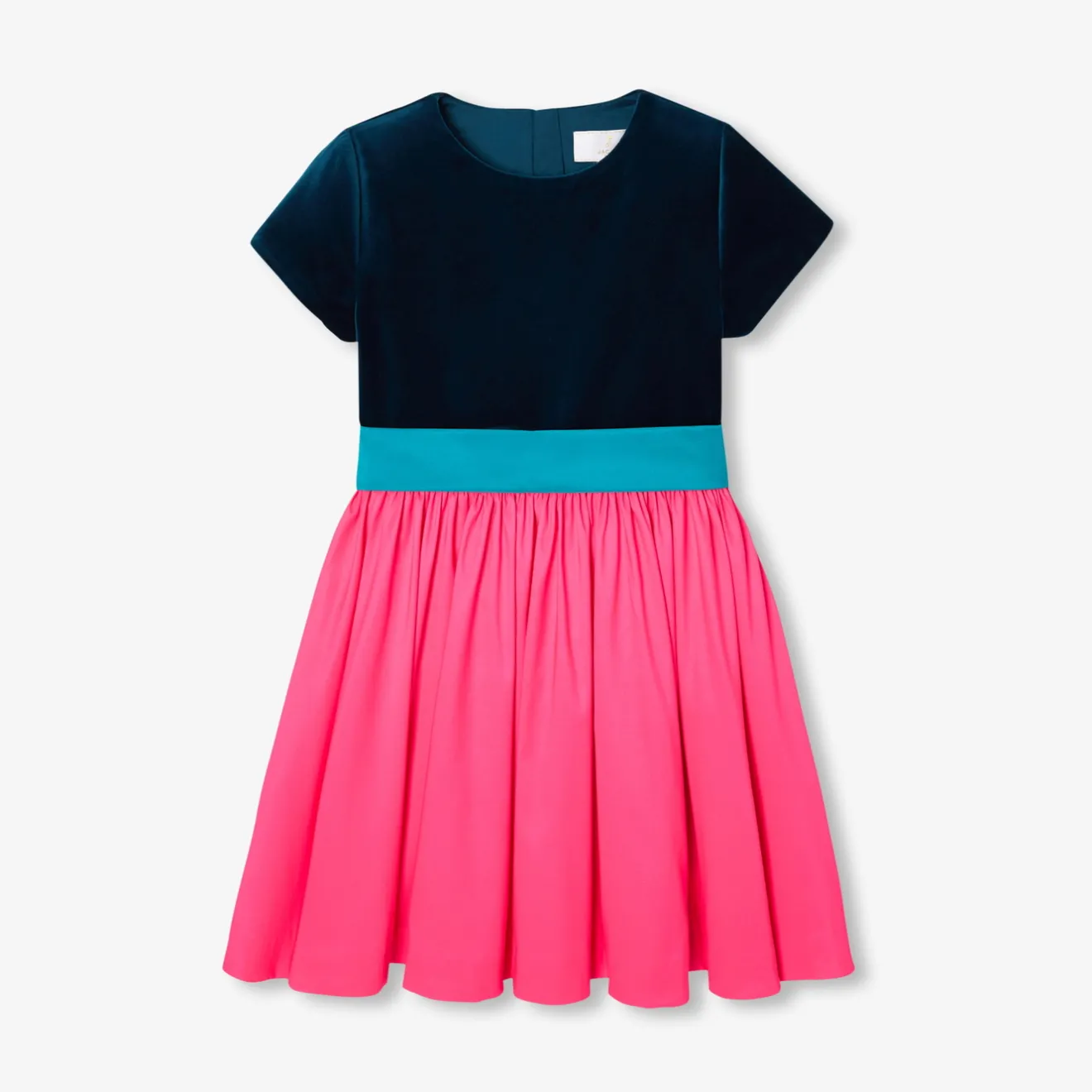 Jacadi Kleider & Röcke>Mädchenkleid im Colorblock-Design ROSA/BLAU