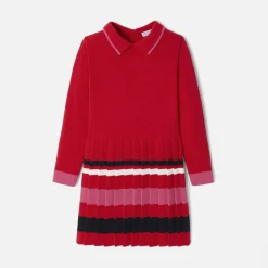 Jacadi Kleider & Röcke>Mädchenkleid mit Ballonärmeln ROT JACADI