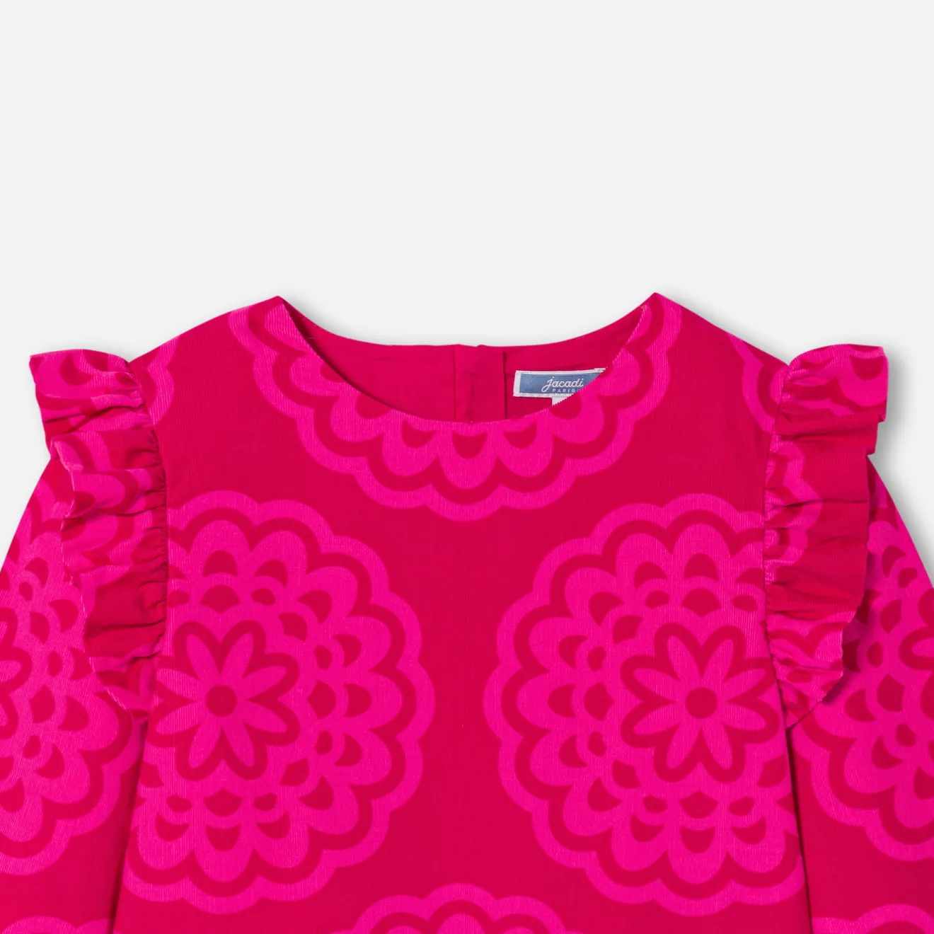 Jacadi Kleider & Röcke>Mädchenkleid mit Rosettenmuster ROSA/MEHRFARBIG