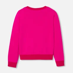 Jacadi Pullover, Sweatshirts, Strickjacken>Mädchenpullover mit Tulpenmotiv ROSA/ROT