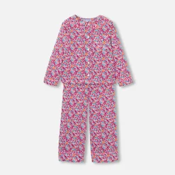 Jacadi Schlafanzüge & Nachthemden>Mädchenpyjama aus Liberty-Stoff ROSA/MEHRFARBIG