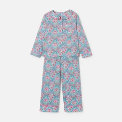 Jacadi Schlafanzüge & Nachthemden>Mädchenpyjama aus Liberty-Stoff BLAU/MEHRFARBIG