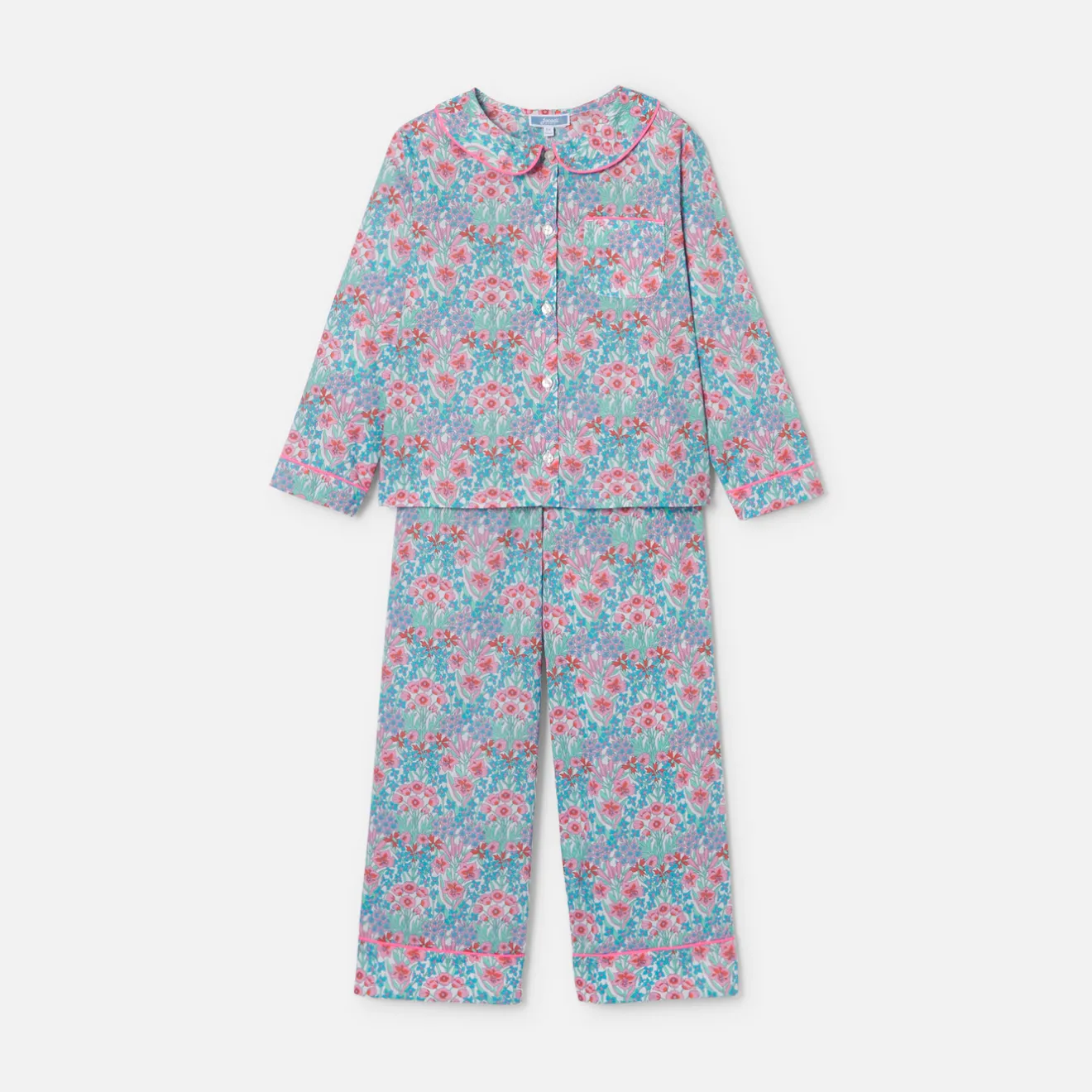 Jacadi Schlafanzüge & Nachthemden>Mädchenpyjama aus Liberty-Stoff BLAU/MEHRFARBIG