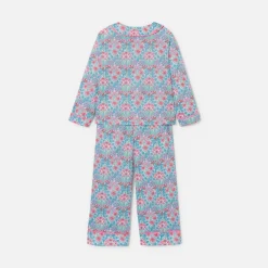Jacadi Schlafanzüge & Nachthemden>Mädchenpyjama aus Liberty-Stoff BLAU/MEHRFARBIG