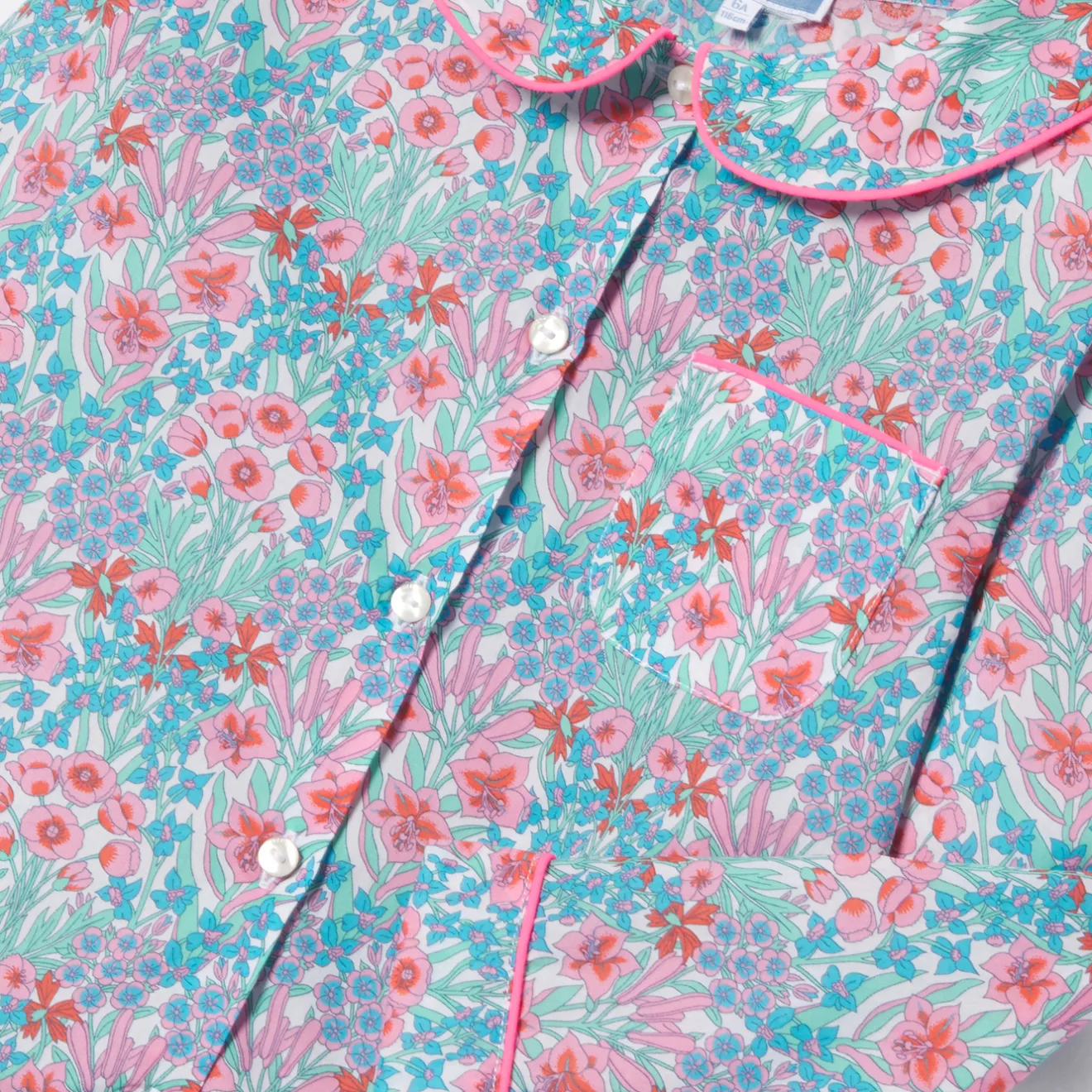 Jacadi Schlafanzüge & Nachthemden>Mädchenpyjama aus Liberty-Stoff BLAU/MEHRFARBIG