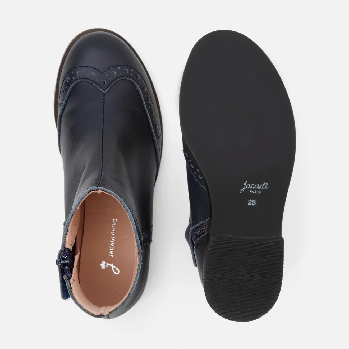 Jacadi Stiefeletten>Mädchen-Stiefel aus Leder MARINEBLAU JACADI