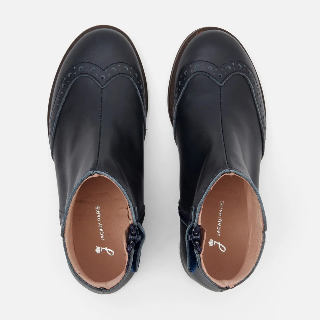 Jacadi Stiefeletten>Mädchen-Stiefel aus Leder MARINEBLAU JACADI