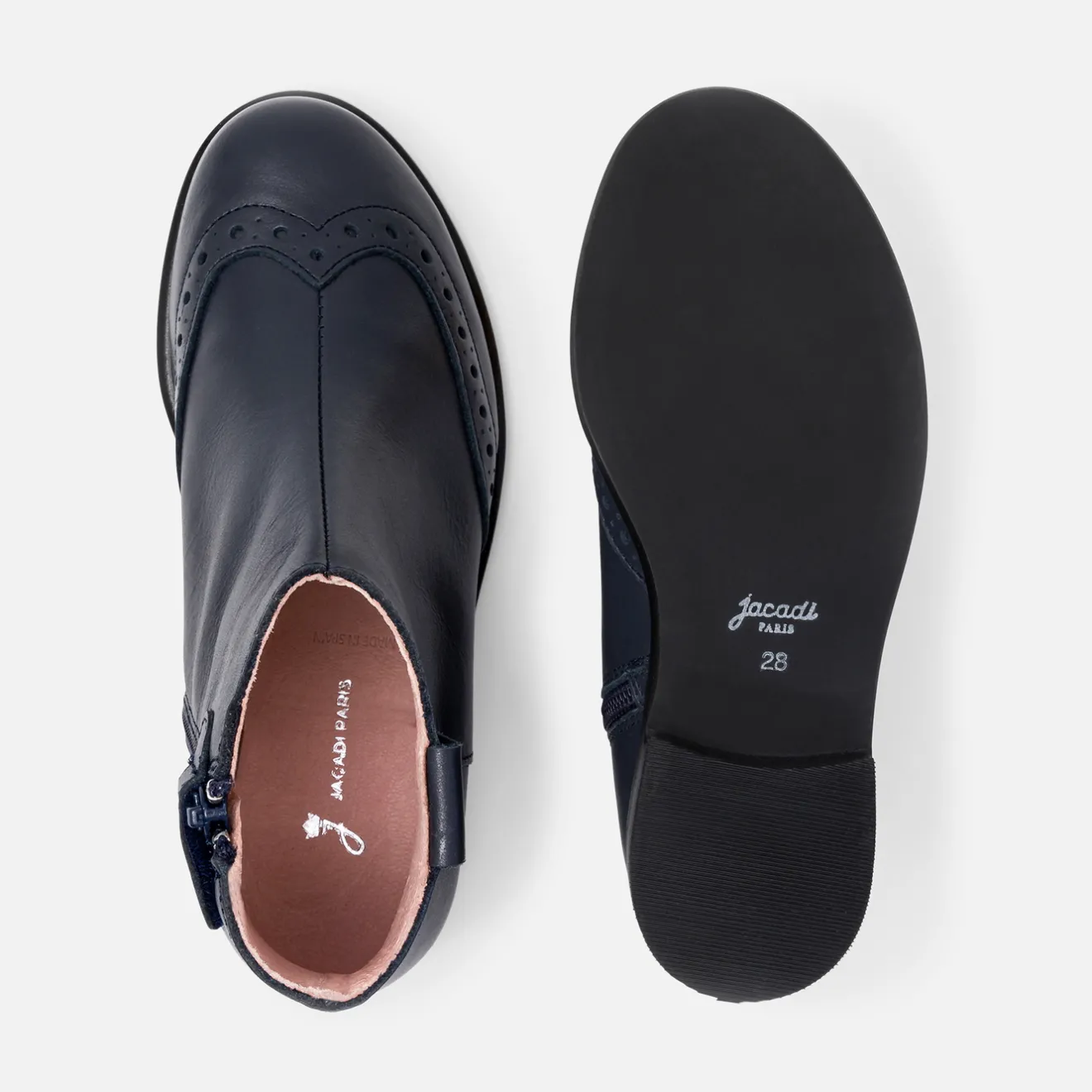 Jacadi Stiefeletten>Mädchen-Stiefel aus Leder MARINEBLAU JACADI
