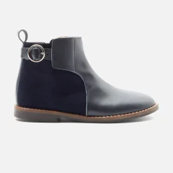 Jacadi Stiefeletten>Mädchen-Stiefeletten aus Leder MARINEBLAU JACADI